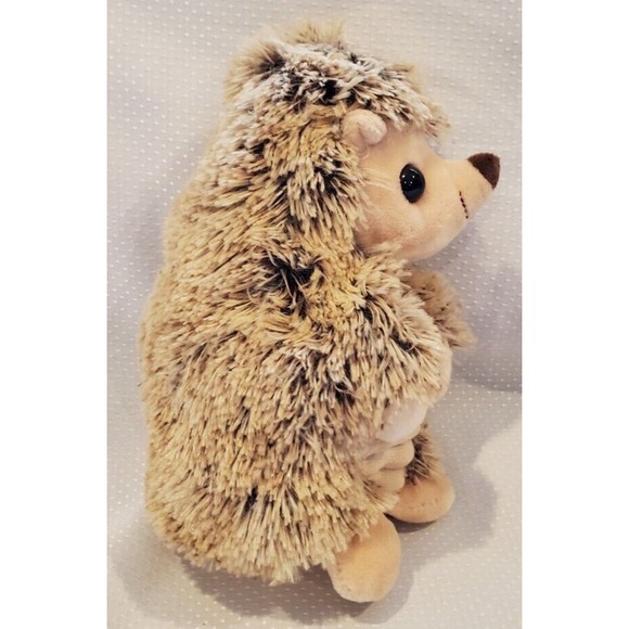 Hugfun International 8" Brown Hedgehog 261487 Stuffed Animal Plush Toy - Picture 4 of 10